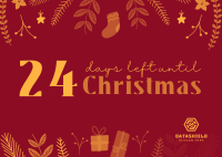 Countdown To Christmas Postcard Design