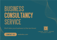 Business Consulting Service Postcard Design