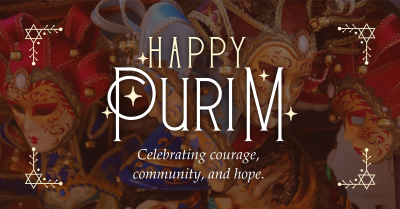 Celebrating Purim Facebook ad Image Preview