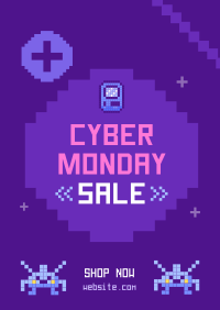 Pixel Cyber Monday Poster Design