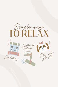 Cute Relaxation Tips Pinterest Pin Design