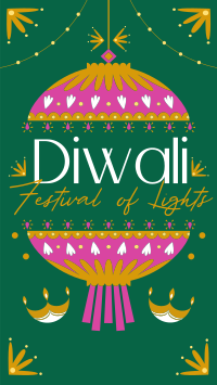Diwali Festival Celebration Facebook Story Design