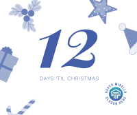 Cute Christmas Countdown Facebook Post Design