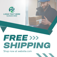 Limited Free Shipping Promo Instagram Post Design