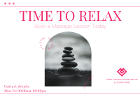 Zen Book Now Massage Postcard Design