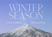 Winter Season Postcard Image Preview