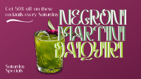 Negroni Martini Daiquiri Facebook Event Cover Design