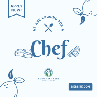 We are Hiring Chef Linkedin Post Image Preview