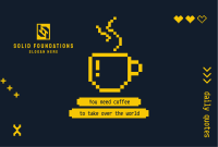 Coffee Pixel Quote Pinterest board cover Image Preview