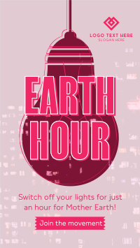 Earth Hour Light Bulb Instagram Story Design