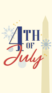 4th of July Text Instagram reel Image Preview