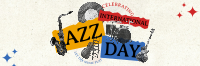 Retro Jazz Day Twitter Header Image Preview