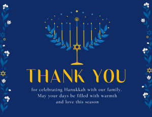 Happy Menorah  Thank You Card Image Preview