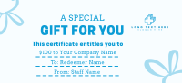Cute Ribbon Ties Gift Certificate Image Preview
