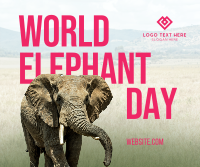 World Elephant Day Facebook Post Design