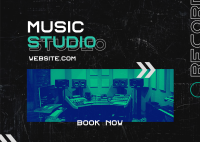 Music Studio Postcard Design
