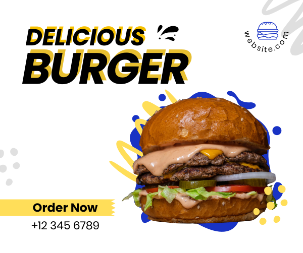 Delicious Burger Facebook Post Design Image Preview