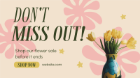 Shop Flower Sale Facebook Event Cover Design