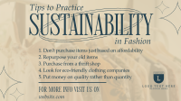 Sustainable Fashion Tips Video Design