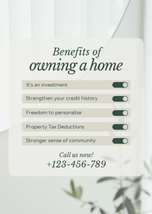 Home Owner Benefits Poster Image Preview