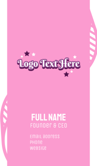 Magical Princess Text Business Card Design