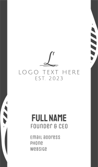 Monochromatic Signature Lettermark Business Card Design