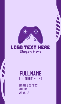 Violet Mountain Game Controller Business Card Design