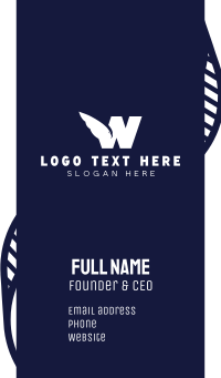 Eagle Letter W Business Card Design