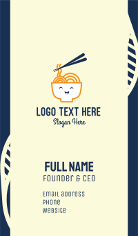 Happy Bowl Noodles Business Card Design