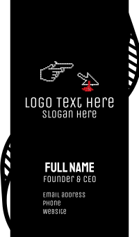 Pixel Murder Game  Business Card Design