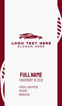 Red Sports Car Business Card Design