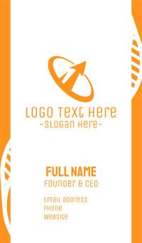 Orange Stallite Dish Business Card Design