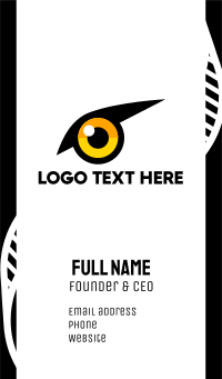 Yellow Bird Eye Business Card Design