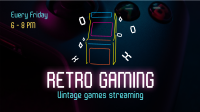 Retro Gaming Facebook event cover Image Preview