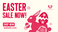 Floral Easter Bunny Sale Facebook event cover Image Preview