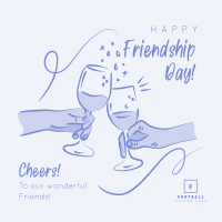 Friendship Day Cheers Instagram post Image Preview