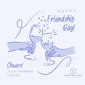 Friendship Day Cheers Instagram post Image Preview