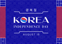 Independence Day of Korea Postcard Image Preview