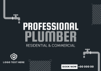 Professional Plumber Postcard Image Preview