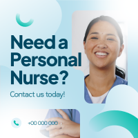 Hiring Personal Nurse Instagram Post Design