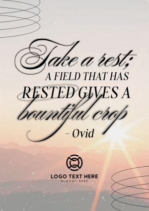 Rest Daily Reminder Quote Flyer Image Preview