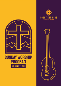 Sunday Worship Program Flyer Image Preview