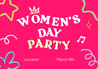 Women's Day Celebration Postcard Design