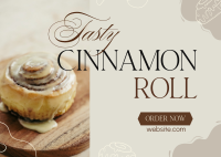 Fluffy Cinnamon Rolls Postcard Image Preview