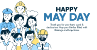 Happy May Day Workers Facebook ad Image Preview