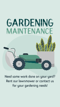 Garden Lawnmower Facebook Story Design