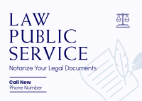 Firm Notary Service Postcard Image Preview