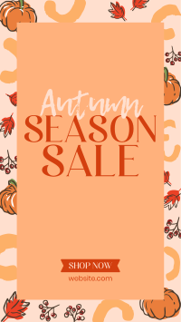 Leaves and Pumpkin Promo Sale YouTube Short Design