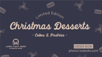 Cute Homemade Christmas Pastries Facebook Event Cover Design