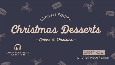 Cute Homemade Christmas Pastries Facebook event cover Image Preview